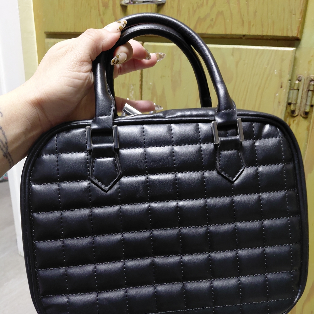 Black Quilted Jewelry Travel Bag